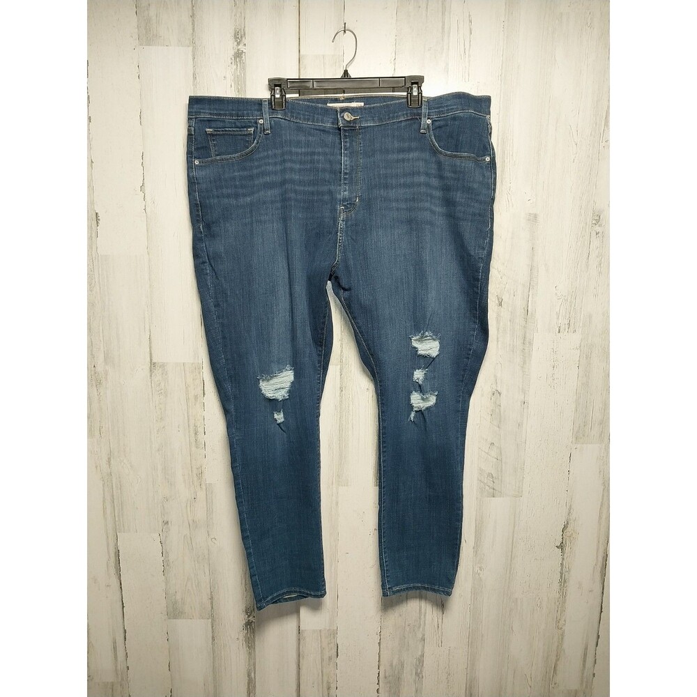 NEW Levi’s Jeans 721 High Rise Skinny Distressed Medium Wash Cotton Stretch 26W